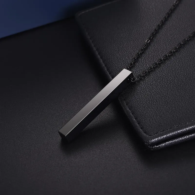 Claudius Minimal Steel Pendant Necklace