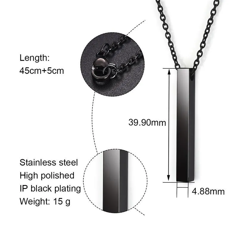 Claudius Minimal Steel Pendant Necklace