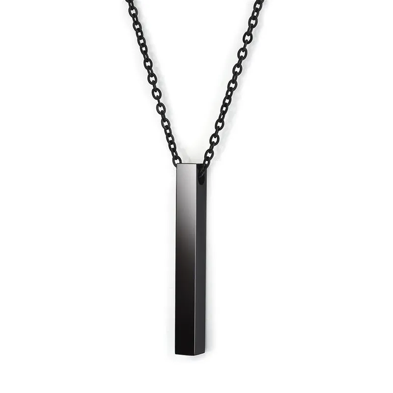 Claudius Minimal Steel Pendant Necklace