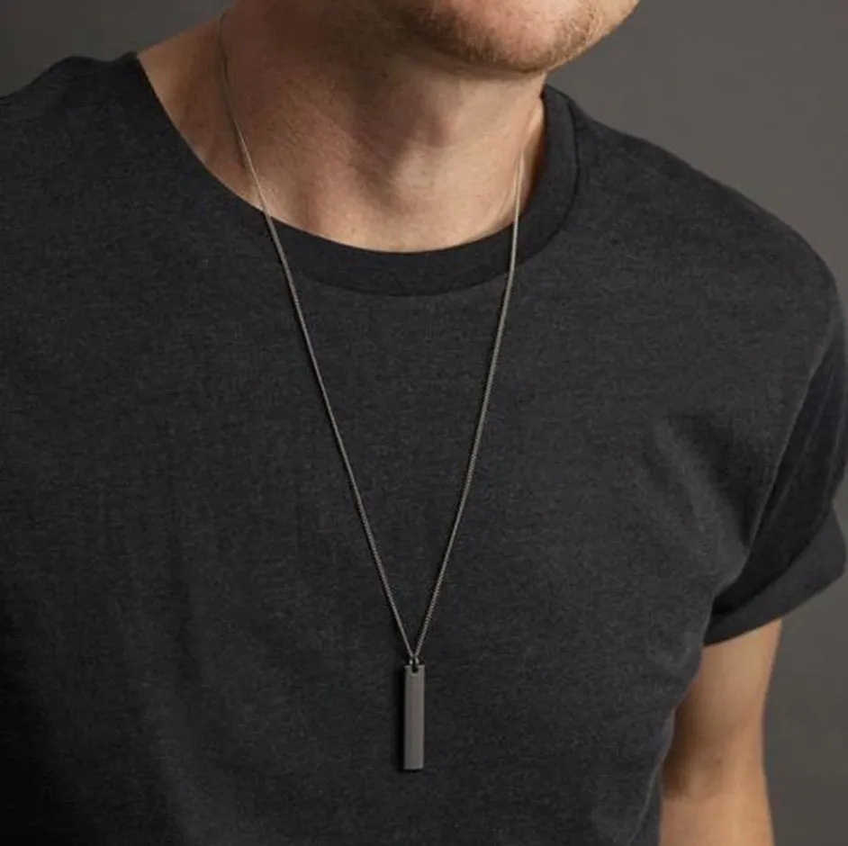 Claudius Minimal Steel Pendant Necklace