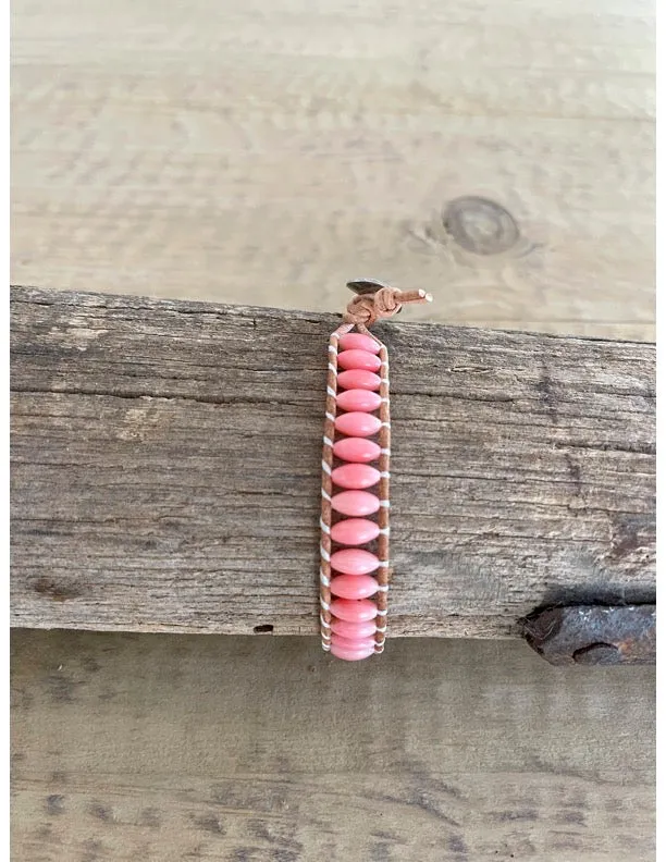 Coral Bee Bracelet