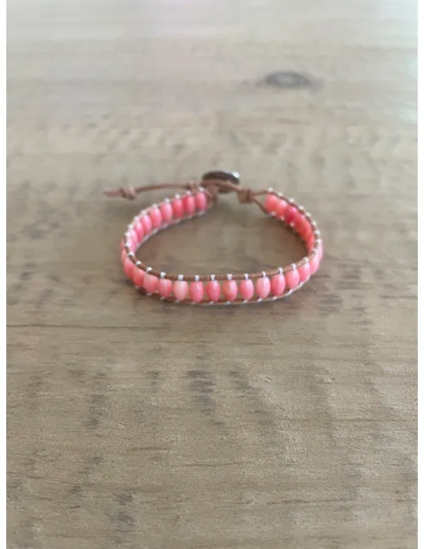 Coral Bee Bracelet