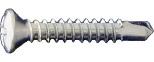 Daggerz 8" x 3/4" Phillips Oval Head Zinc Self Drill Screws - 10000 Qty