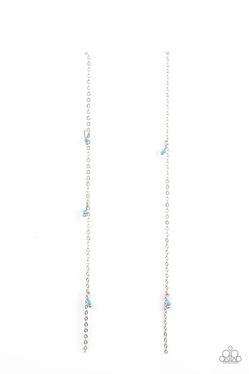 Dauntlessly Dainty - Blue Paparazzi Earrings