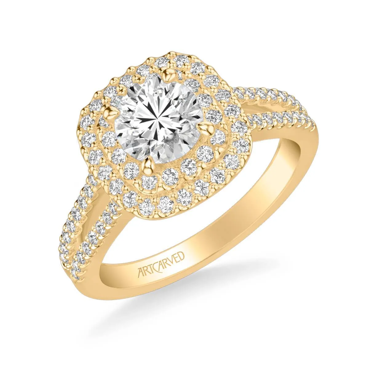 Dorothy Classic Cushion Halo Diamond Engagement Ring