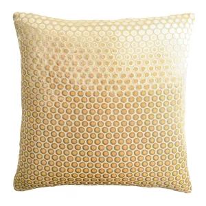 Dots Velvet Gold Beige Pillows by Kevin O’Brien Studio