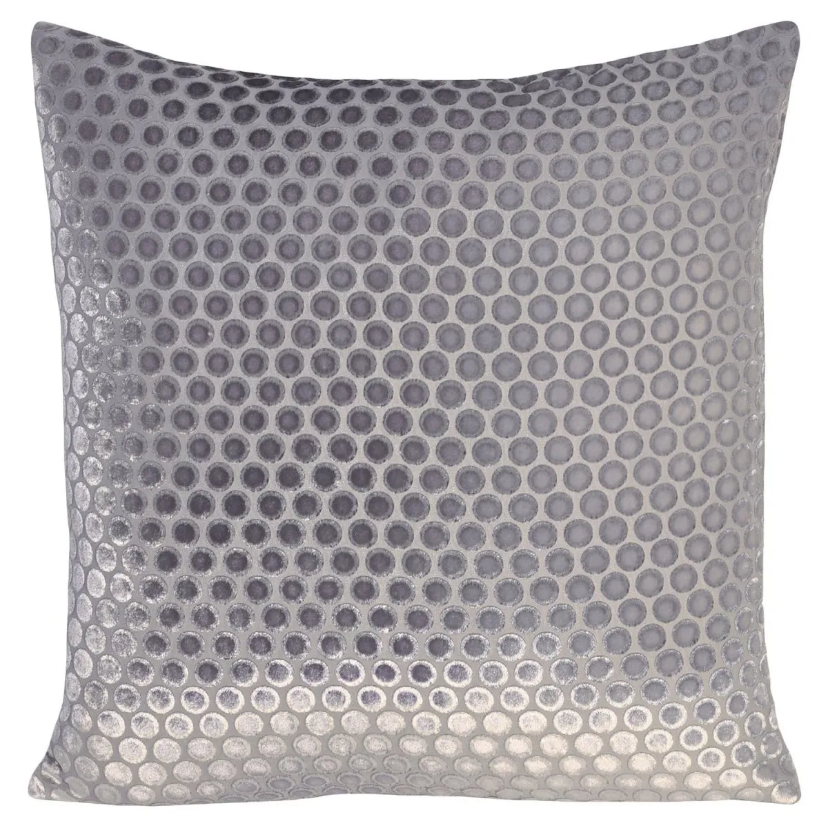 Dots Velvet Silver Gray Pillows by Kevin O’Brien Studio