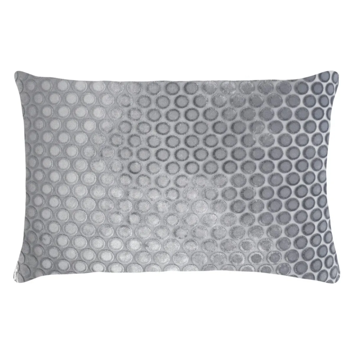 Dots Velvet Silver Gray Pillows by Kevin O’Brien Studio