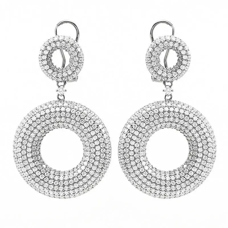 Elegant S925 Silver Zircon Eardrops