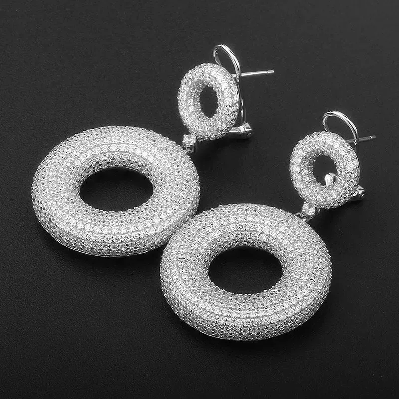 Elegant S925 Silver Zircon Eardrops