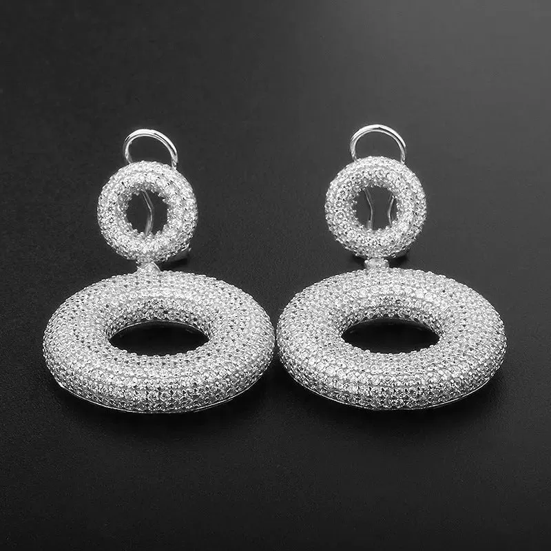 Elegant S925 Silver Zircon Eardrops