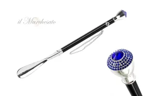 Elegant Shoehorn - Sapphire Encrusted Knob