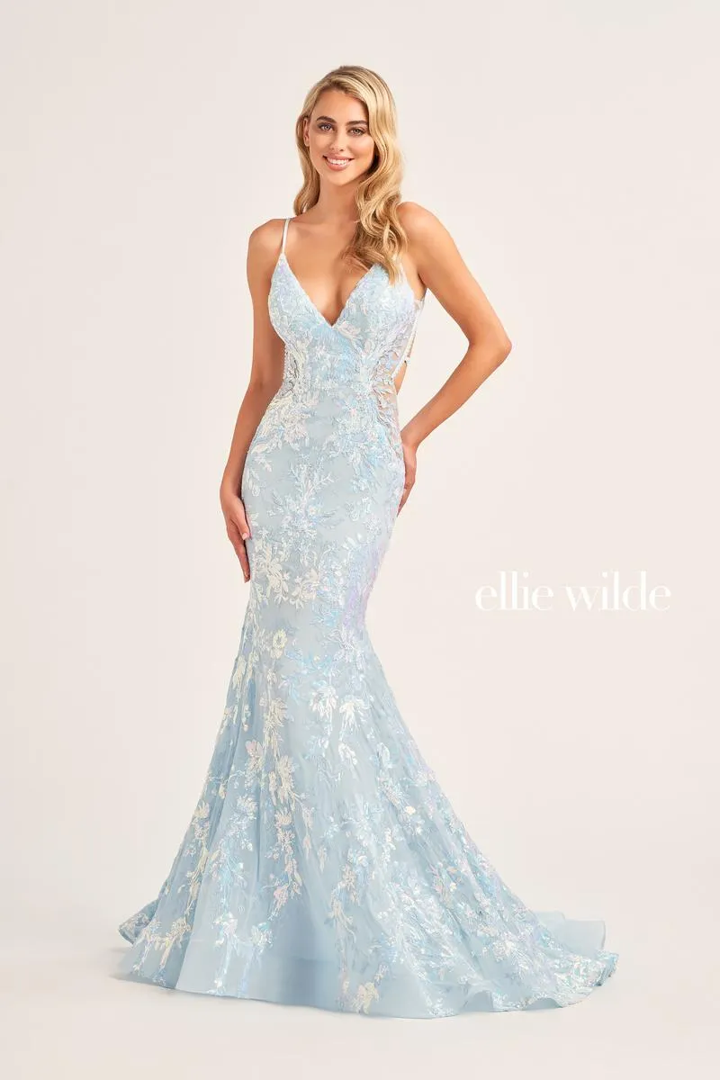 Ellie Wilde Mermaid Sequin Prom Dress EW35011