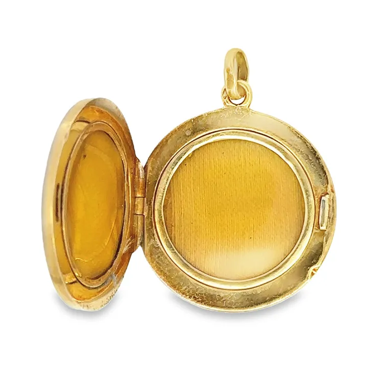 Estate Edwardian Enamel Locket, 18Kt