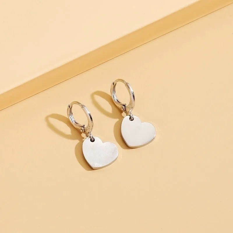 Fashion Simple Stainless Steel Earrings Geometric Drop Earrings