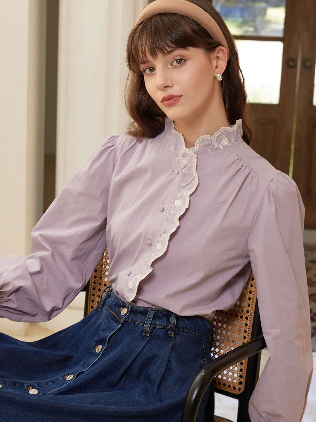 【Final Sale】Alina Floral Embroidered Blouse