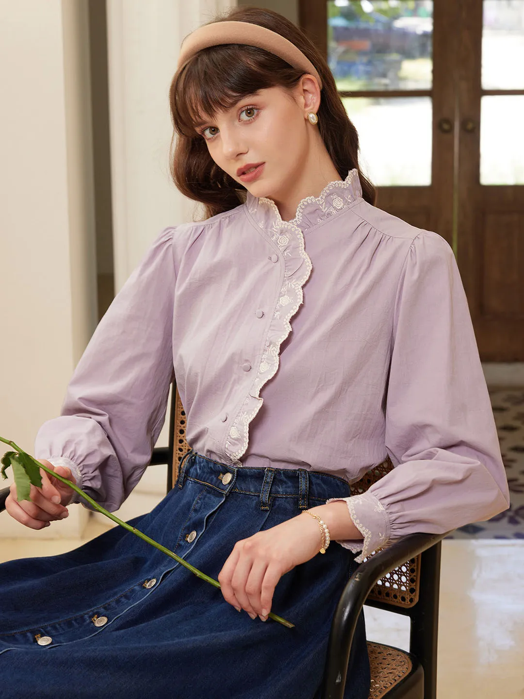 【Final Sale】Alina Floral Embroidered Blouse