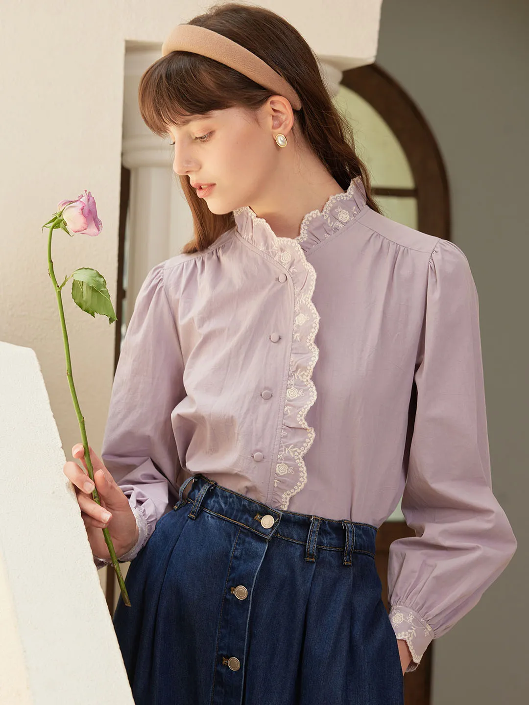 【Final Sale】Alina Floral Embroidered Blouse