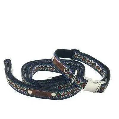 Finnigan's Stylish Handmade Dog Collar Set for Medium Pooches