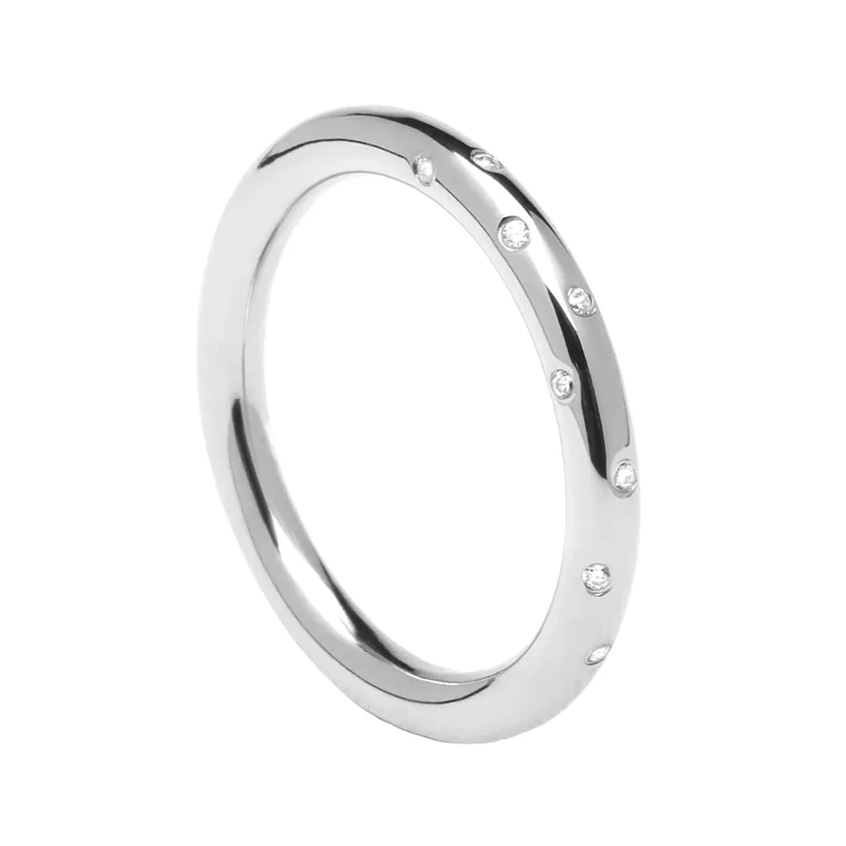 FJ0213 925 Sterling Silver Satellite Ring