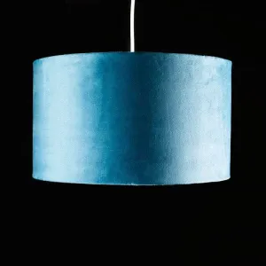 Forli Teal Velvet Light Shade - 38cm