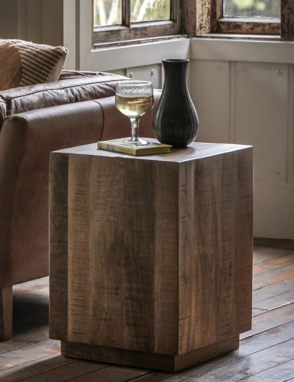 Freya Wooden Side Table - Natural