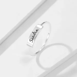 Full Silver Name-1 Ring - silver ring