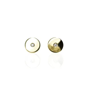 Gold Disc Earrings