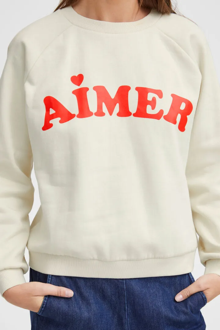 Ichi lela Sweatshirt-Almond Milk-20121633