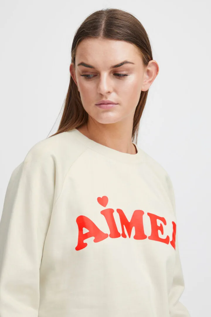 Ichi lela Sweatshirt-Almond Milk-20121633