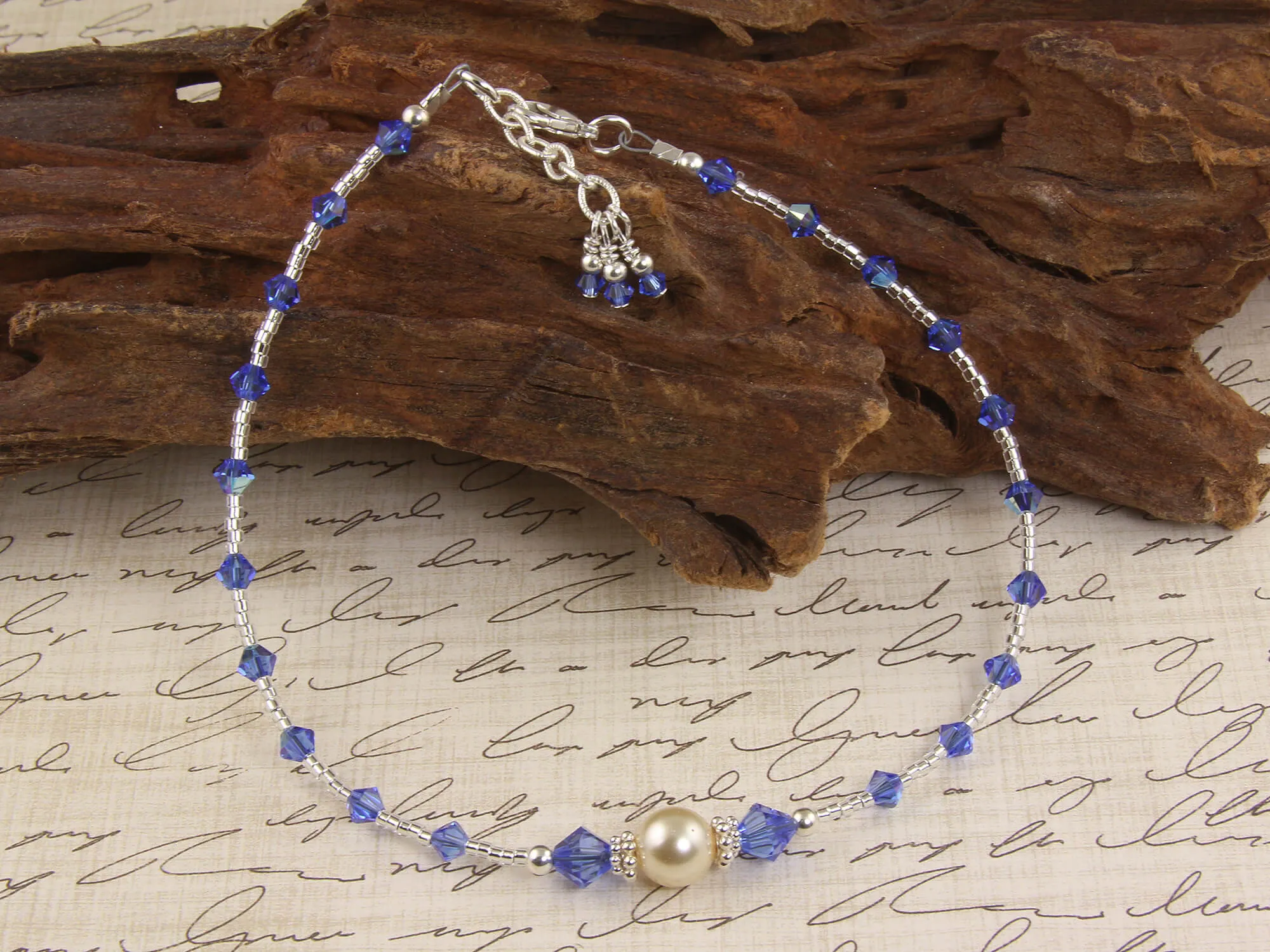 J'adore - Something Blue Wedding Sapphire Anklet