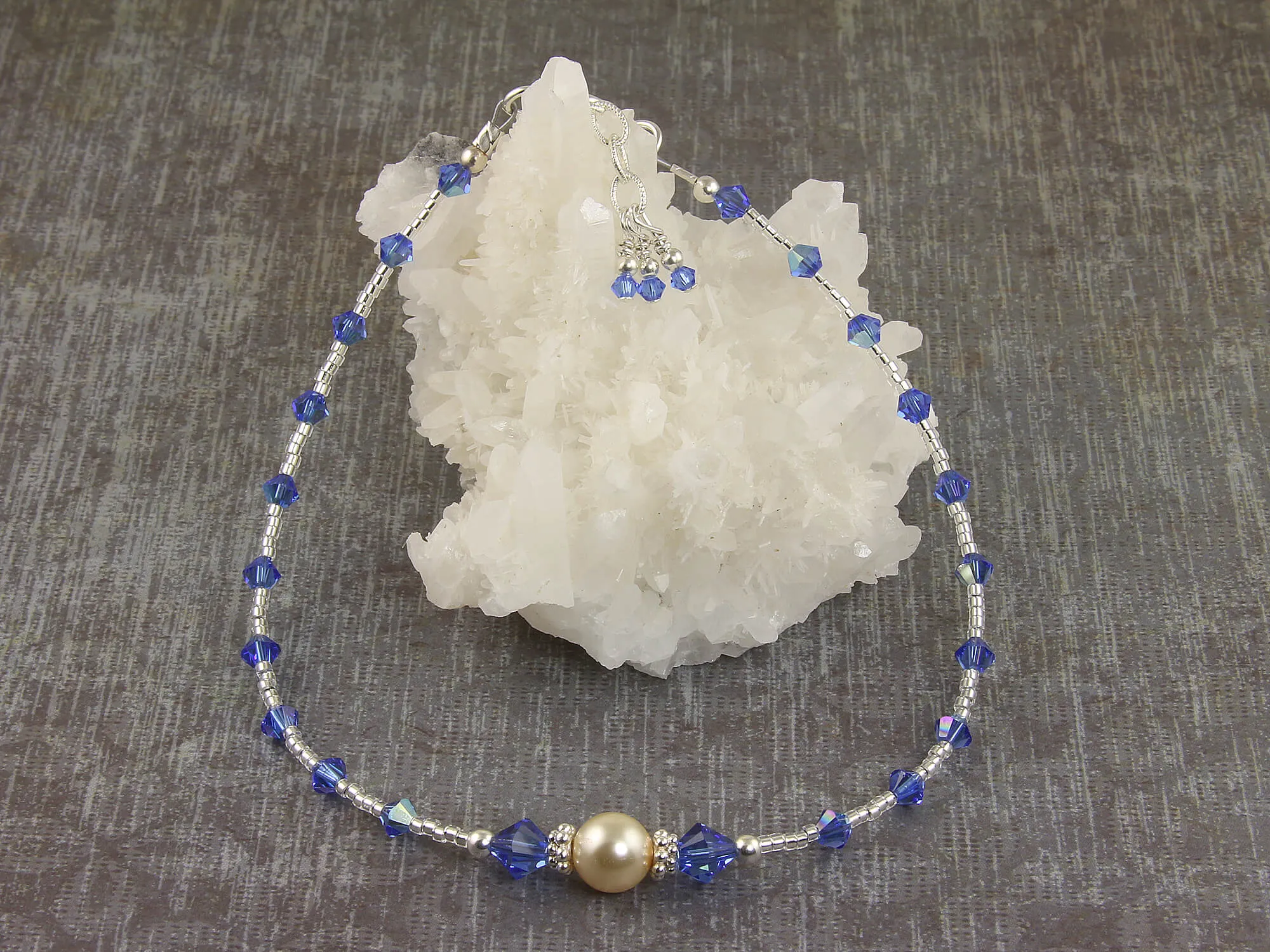 J'adore - Something Blue Wedding Sapphire Anklet