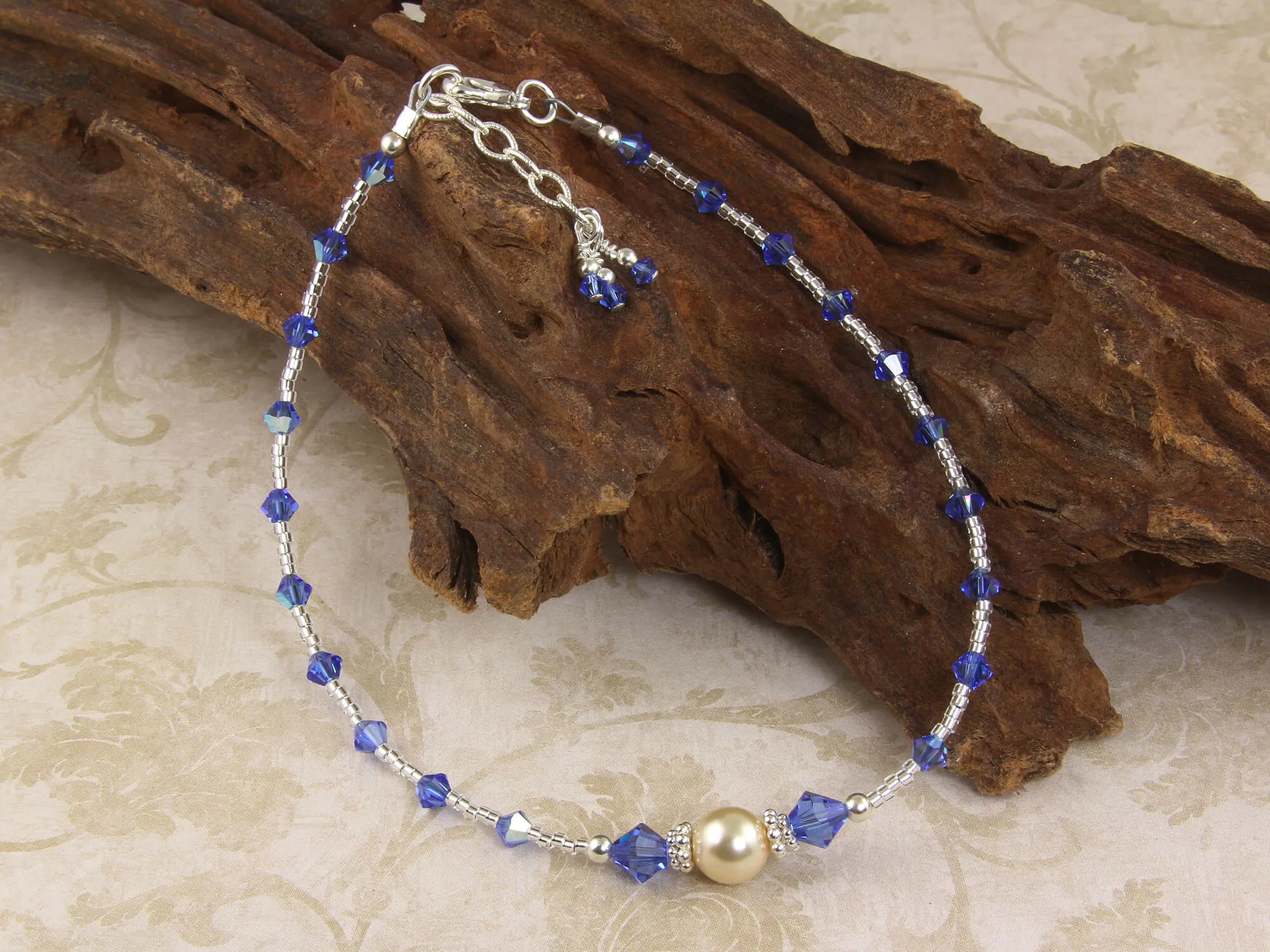 J'adore - Something Blue Wedding Sapphire Anklet