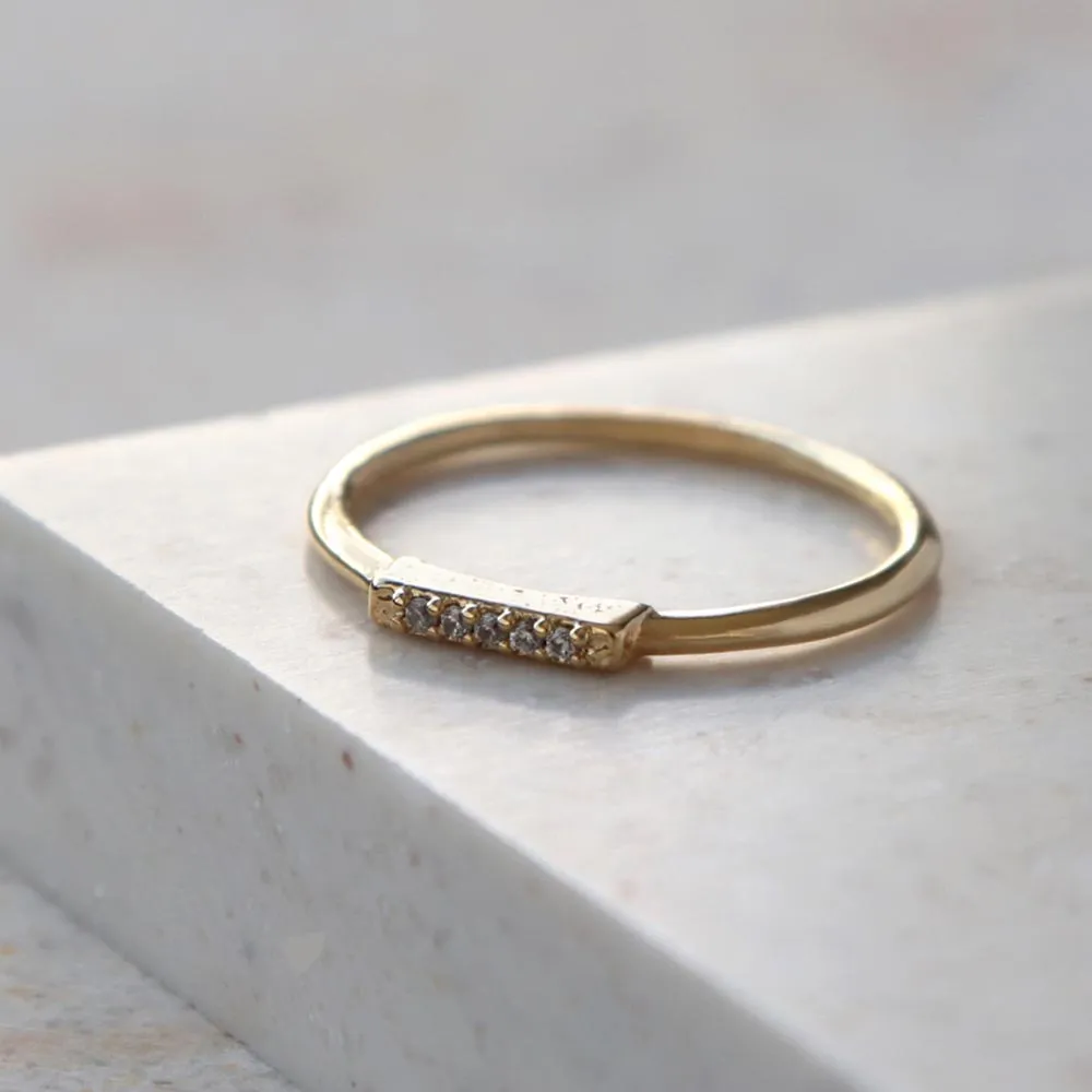 Jewelled Thin Ring