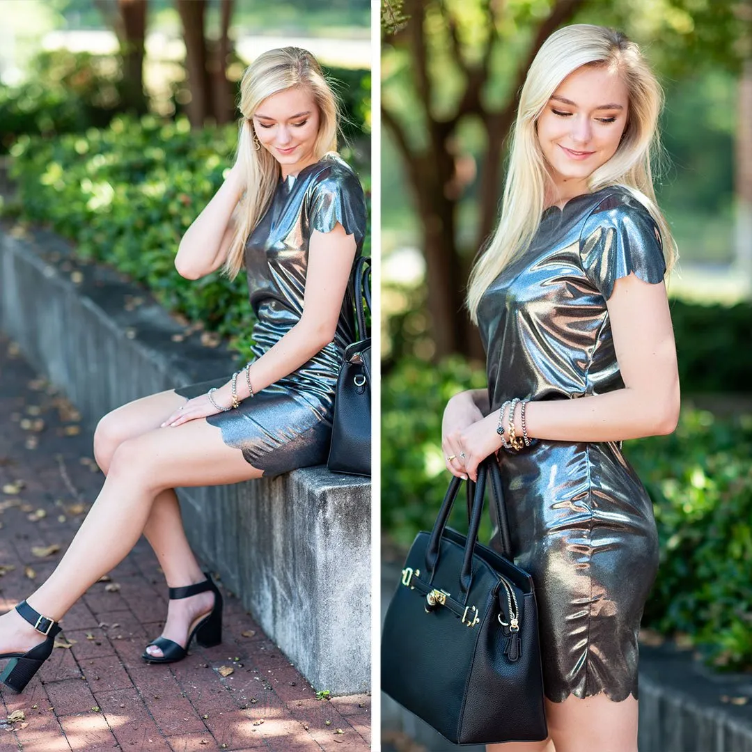 Keep It Glamourous Dress, Silver