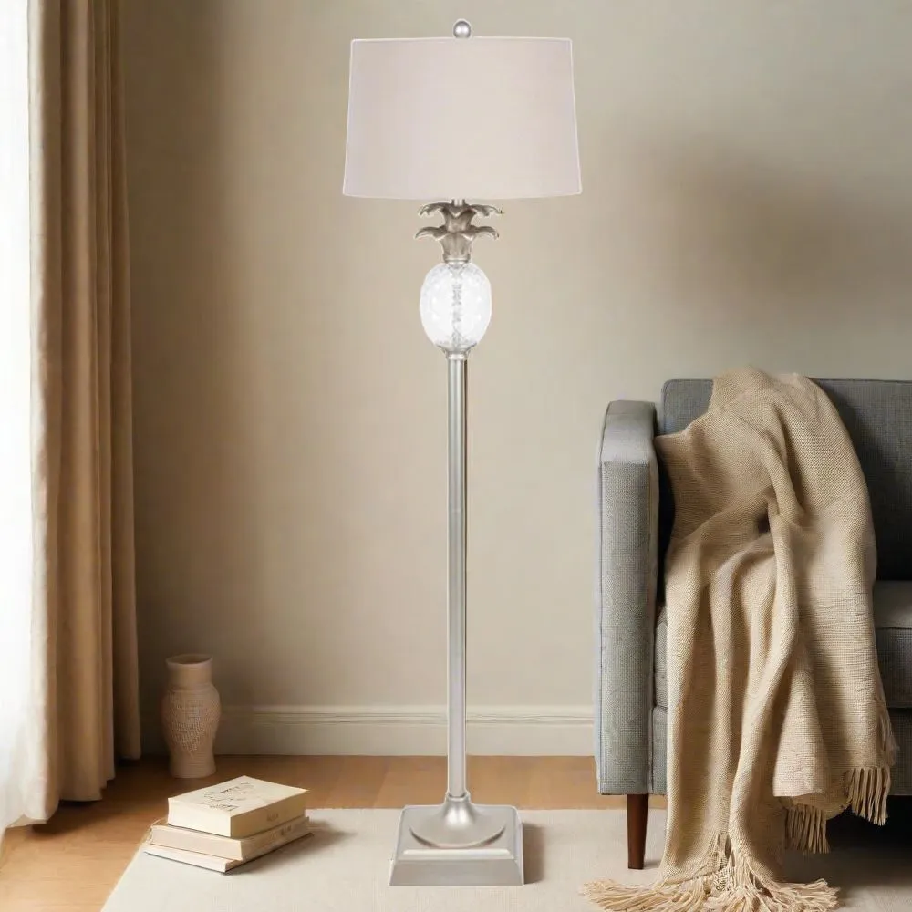 Langley Floor Lamp in Antique Silver or Antique Gold