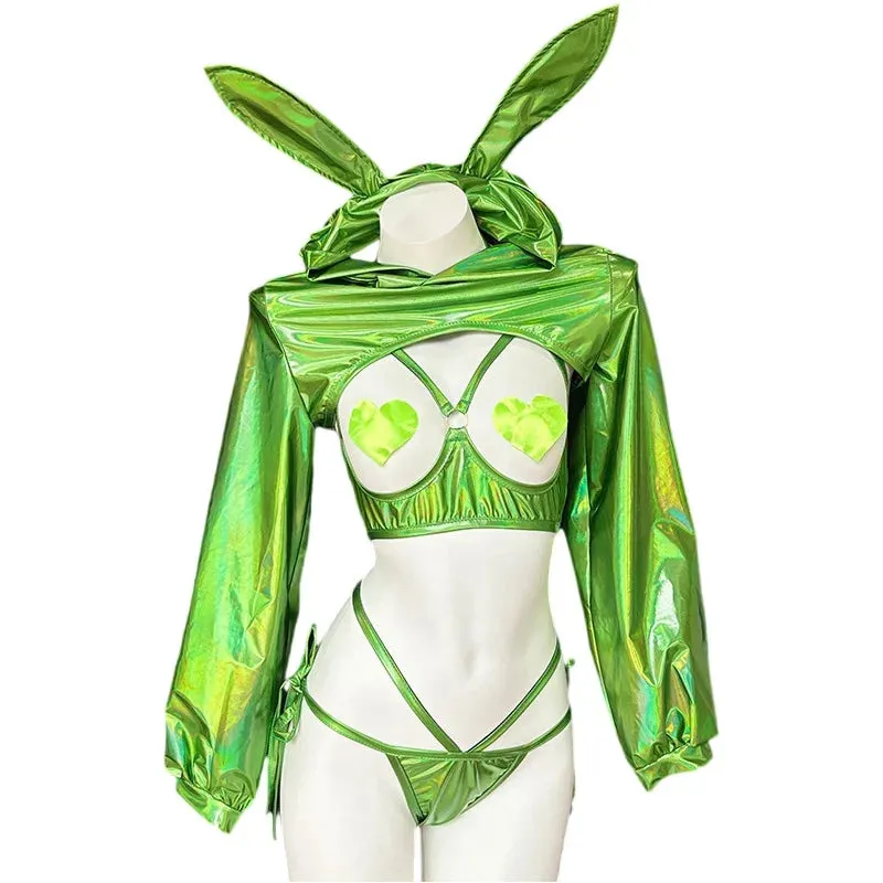 Laser Rave Bunny Cosplay Lingerie Set