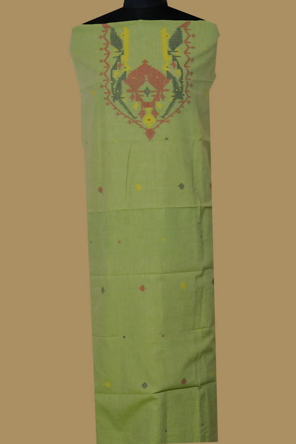 Light Green Jamdani Kurta Fabric