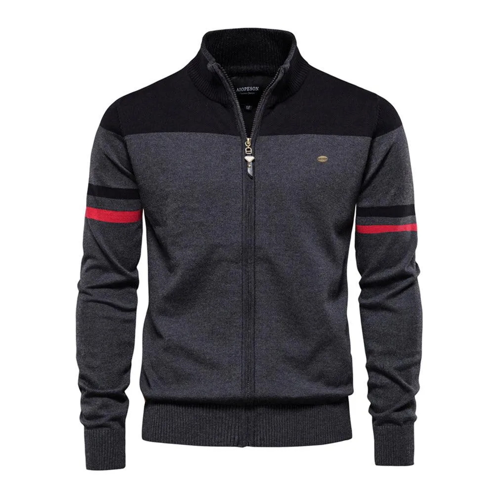 Men's Fashion Casual Simple Zipper Sweater