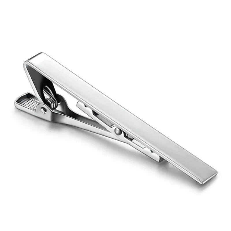 Metal Tone Simple Necktie Bar