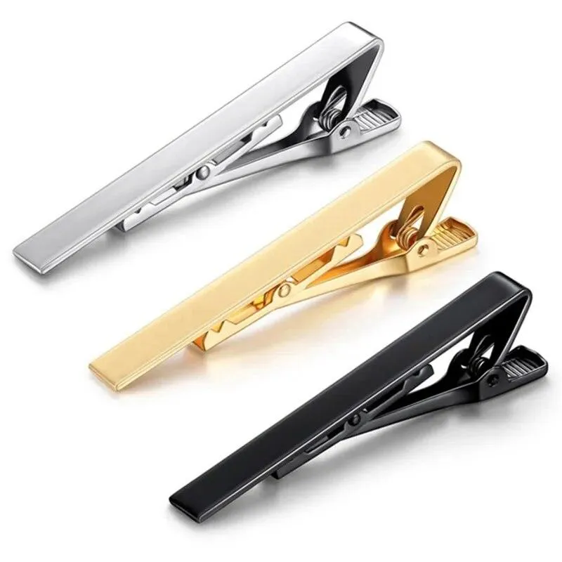 Metal Tone Simple Necktie Bar