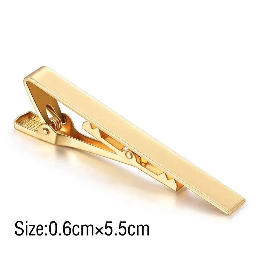 Metal Tone Simple Necktie Bar