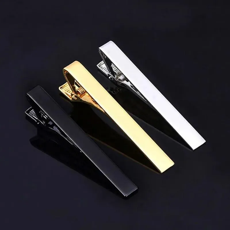 Metal Tone Simple Necktie Bar