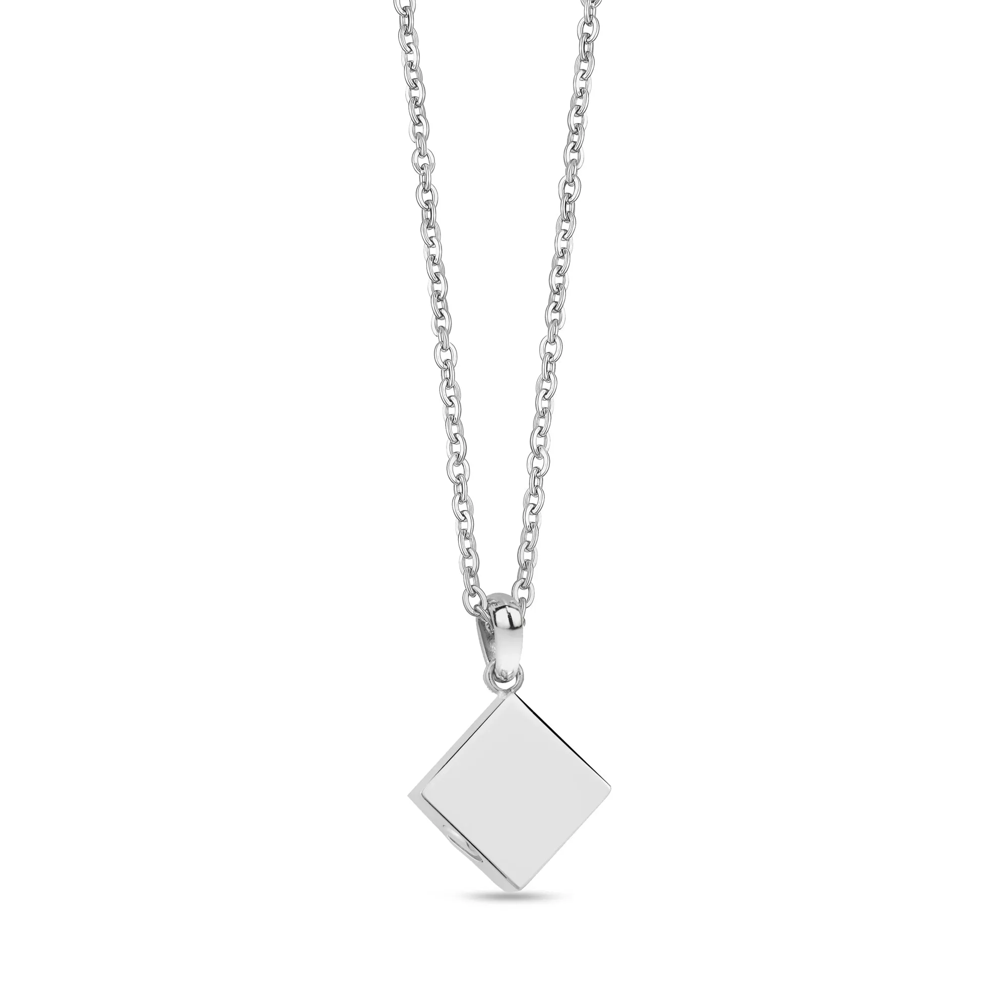 Minimal Diamond Square Urn Pendant