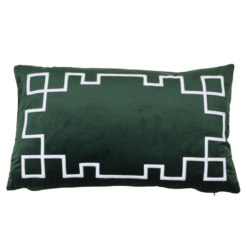 Palm Springs Green Rectangle Cover   Feather Insert