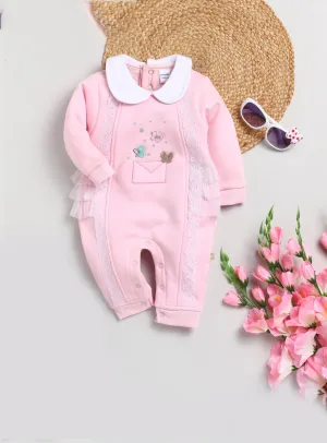 Pink Ruffled Sleepsuit for Kids