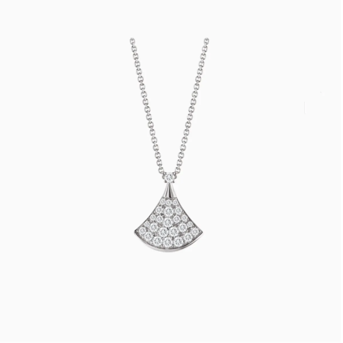 Platinum Dazzle Dress Necklace in 925 Sterling Silver