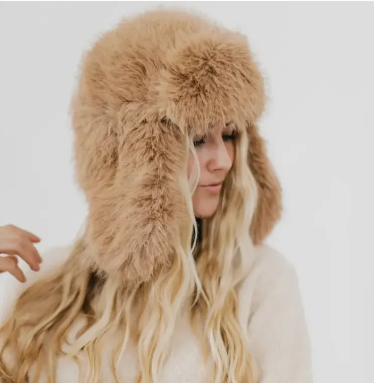 Pretty Simple Bomber Hat-Camel