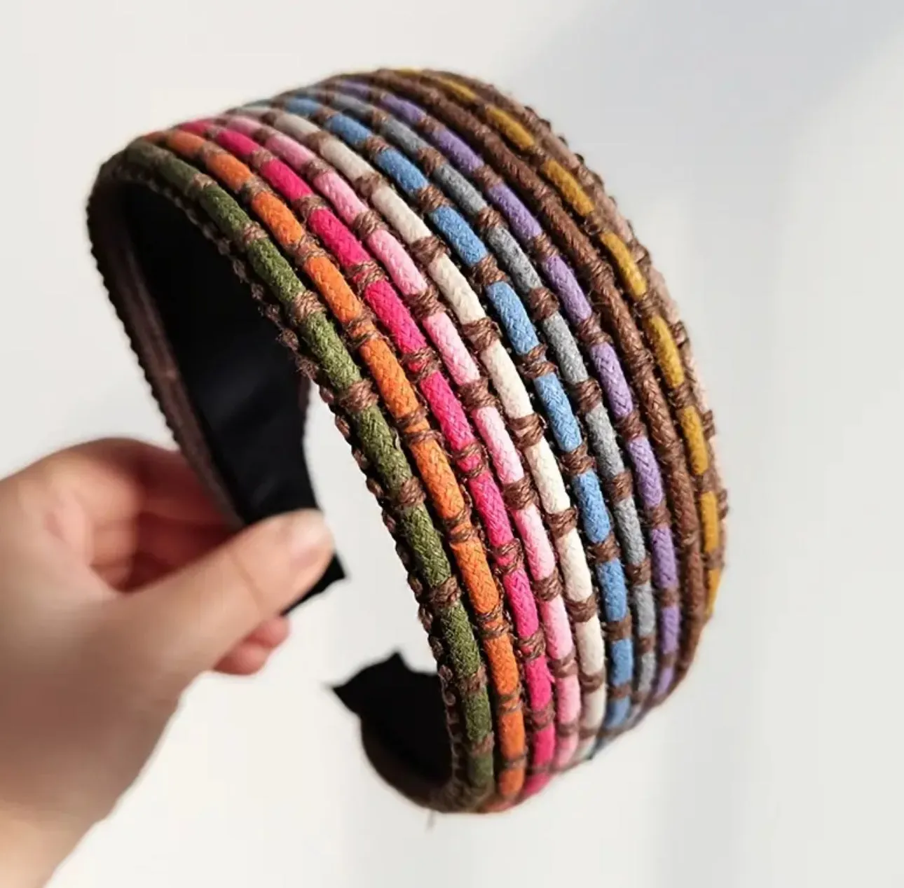 Rainbow Rope Simple Wide Headband Fashion Women Hair Accessories