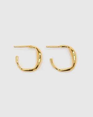 Ripples Small Gold Hoops